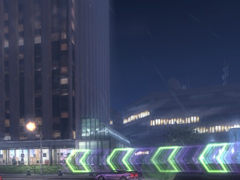 Unidentified purple sports coupe AI racer in a Heatwarped Steam screenshot