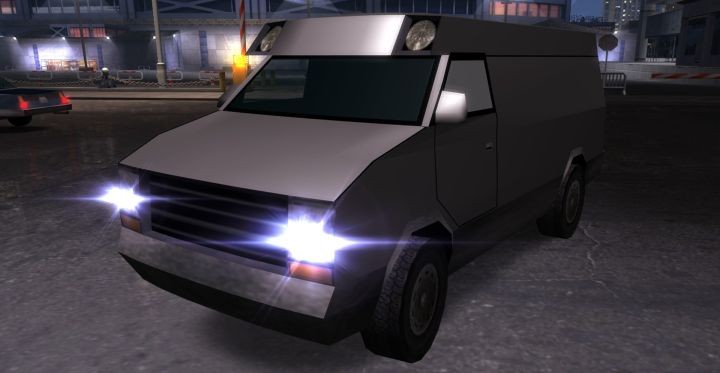 Unidentified grey armored utility van associated with Heatwarped traffic